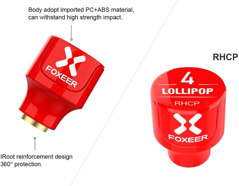 Foxeer 2pcs FPV Antenna Lollipop 5.8GHz RHCP 2.5Dbi Stubby Antenna SMA for FPV Racing Drone Fatshark Goggles TX RX - Image 4